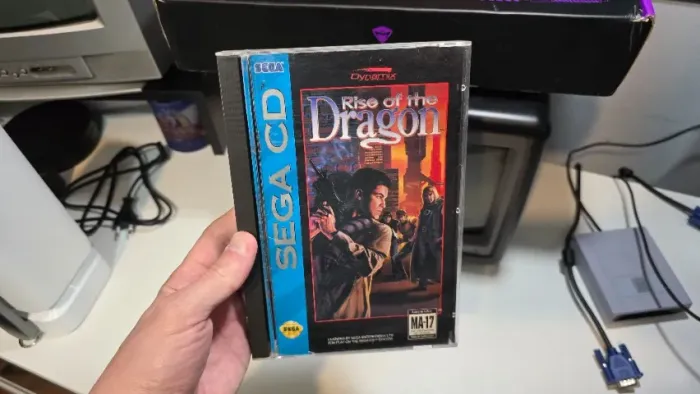 Jogo Rise of the Dragon original SEGA CD completo excelente estado