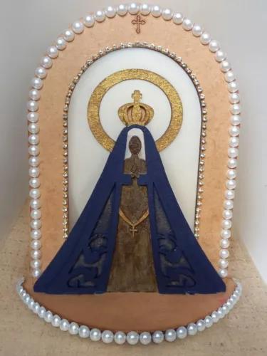 Adorno Enfeite De Nossa Senhora Aparecida Em Mdf