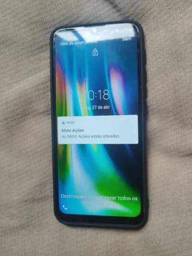 Celular Moto G9 Play Verde 64/4gb único dono em bom estado único dono marcas de uso 