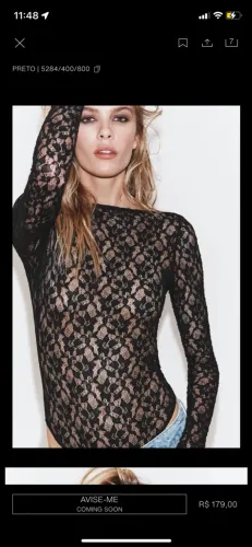 Body renda ZARA