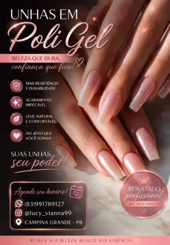 Unhas em poli gel prática fácil e que cabe no seu bolso