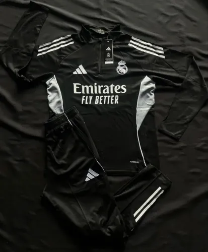 Agasalho / Fato de Treino Real Madrid Preto - Tamanho GG (Novo)