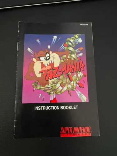 Manual do Game Taz-Mania Super Nintendo Original Colorido