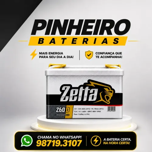 Bateria zetta 60ah