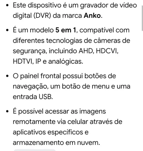 Gravador de Vídeo Digital 