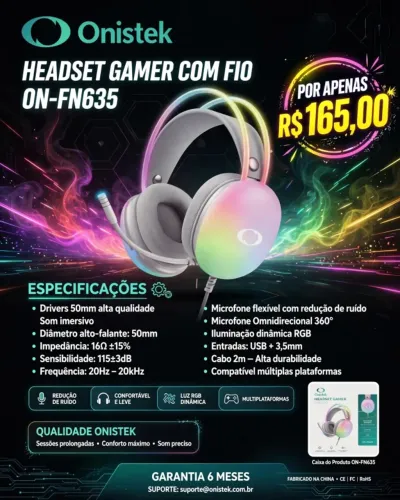 Headset Gamer RGB