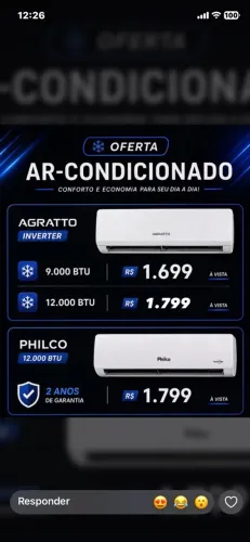 Ar- condicionado novo