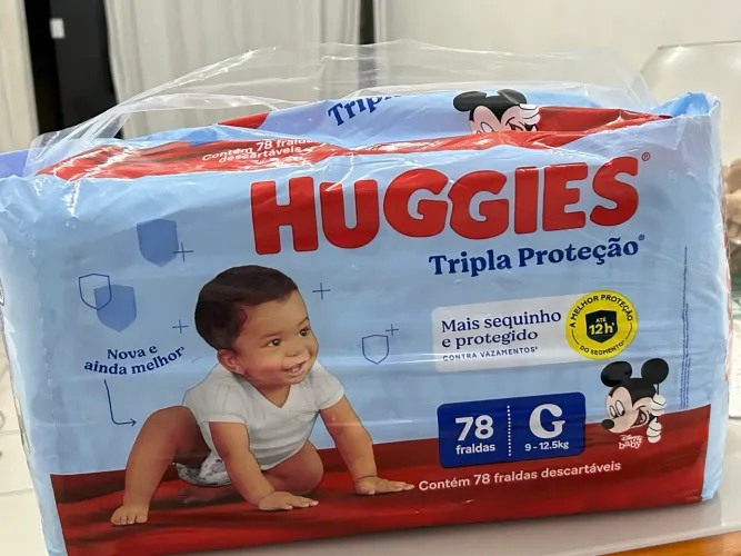 Fralda Huggies tripla proteção 78 unidades