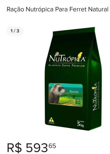Racao para Furão Ferret