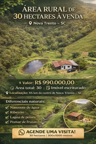 Área Rural de 30 hectares