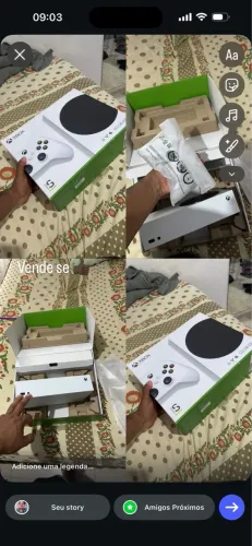 Xbox séries zero na caixa
