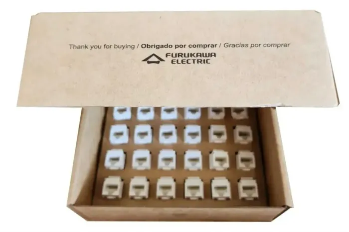 Kit 24 Keystone Rj45 Femea Cat6 Gigalan Furukawa 35060628