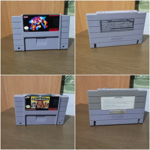 Fita tetris 2 e pinball originais super Nintendo