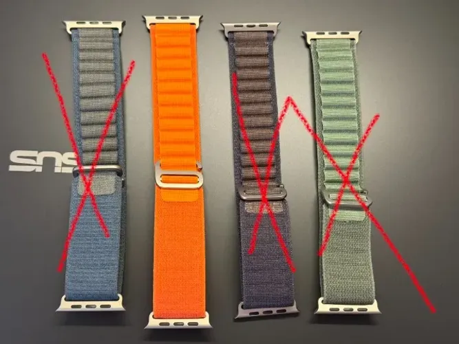 Pulseira Alpine Loop Original Apple | Watch Ultra 1 2 3 | Natural Titanium | Laranja