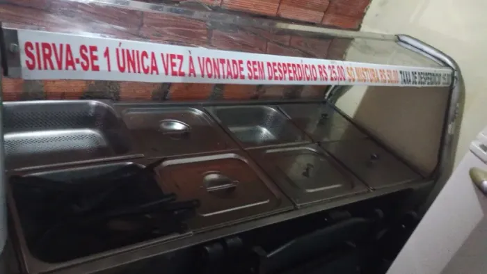 Buffet para restaurante aquecido com 8 cubas