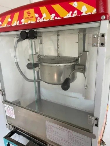 Máquina de Pipoca Pipoqueira Braesi Elétrica Aço Inox