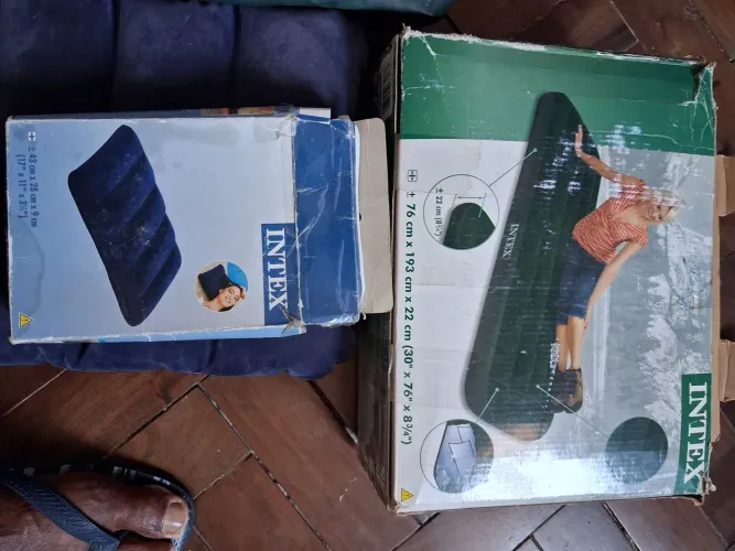 Colchão inflável solteiro verde