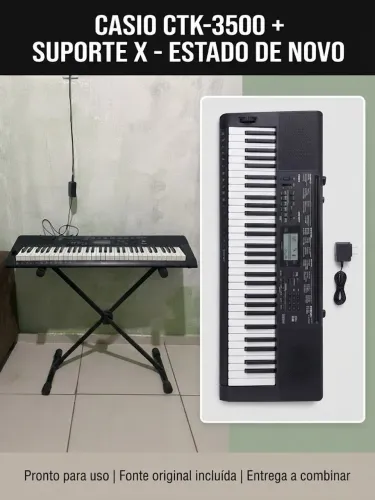 Teclado Casio CTK-3500 + Suporte X | Ótimo Estado | R$ 1.700