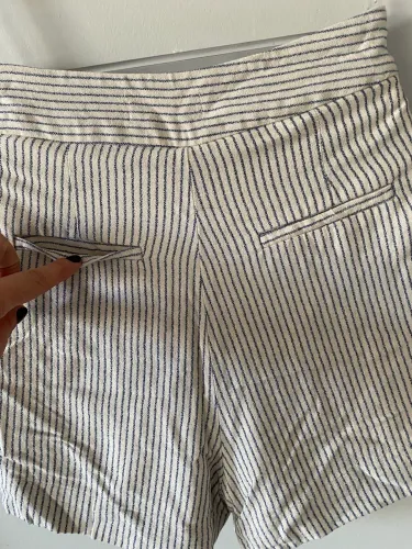 Short Alfaiataria Zara Listrado Risca de Giz com Lurex (Tam 38)