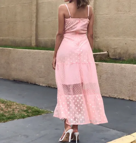 Vestido Rosé usado apenas uma vez, Tam P 