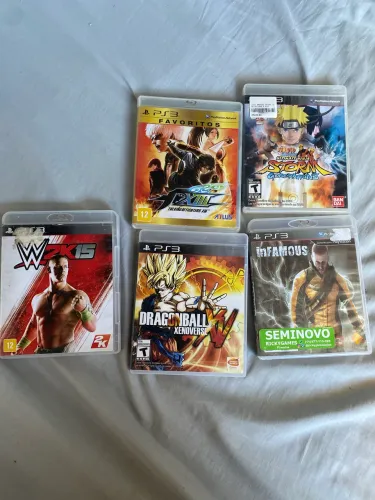 Jogos Originais PS3 - Naruto, Dragon Ball, inFAMOUS, WWE e KOF