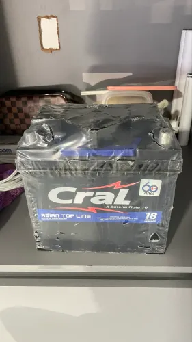 Bateria Cral 60Ah Asian Top Line (Selada / Polo Positivo Direito) - Nova