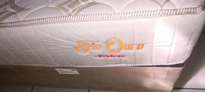 Cama Box King Size /Colchão Fio Ouro Ortofirme