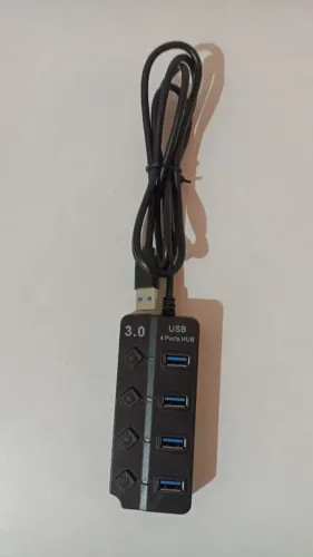 HUB USB ONEVAN 5Gbps 4 Portas 3.0 Cabo 120cm Preto