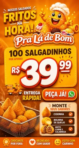 Salgadinhos para festas e comemorações ?