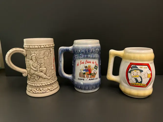 Coleção canecos de chopp (3 unidades)