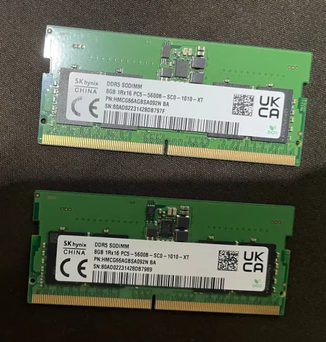 Memoria ram notebook ddr5 16gb (2x8gb) 5600mhz