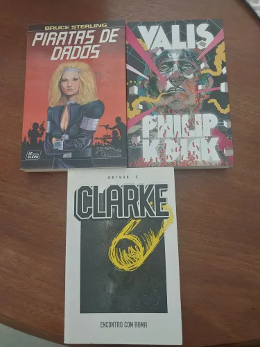 Livros Ficção científica Philip K Dick, Arthur C Clarke, Bruce Sterling