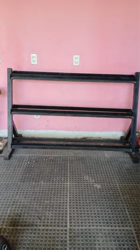 Suporte Expositor Longo 3 Andares Para Halter Sextavado