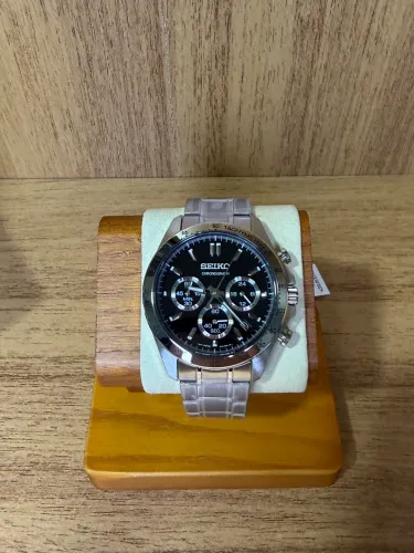 Relógio Seiko Spirit Chrono Preto SBTR013 39mm