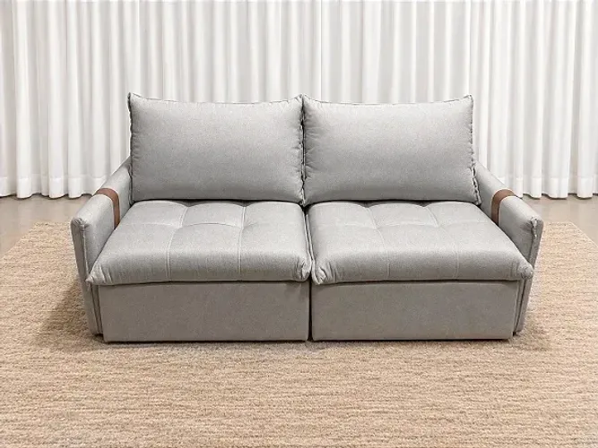 Sofá Cama Lis 2.00m Sem Caixa D28 Soft - Bouclé Entrega Rápida