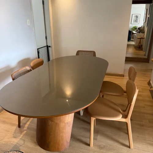 Mesa de jantar 6 pessoas - 2.20m x 1.10m 0.77m