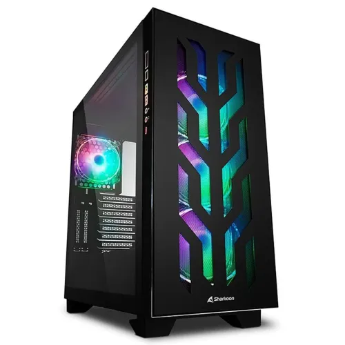 Gabinete gamer sharkoon elite shark. Full Tower. Lateral do vidro temperado. 4x RGB preto 