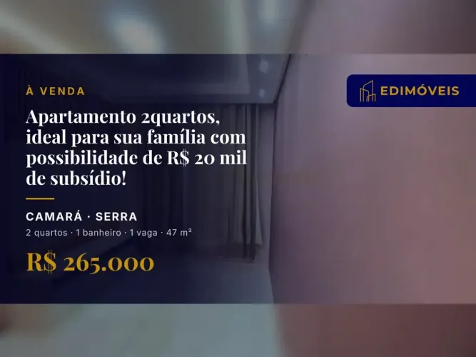 Apartamento 2 quartos em Camará, a 8 minutos da Praia de Manguinhos