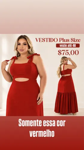 Vestido pluss vermelho