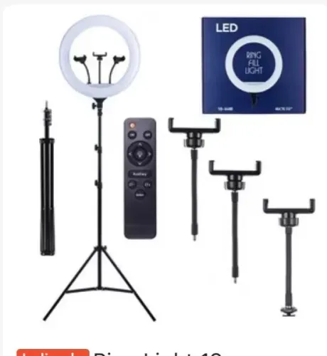 Ring Light 18 polegadas Com Suporte 3 Celulares e Tripe 2,10 altura FANG