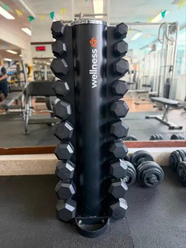 Torre de halteres sextavados wellness