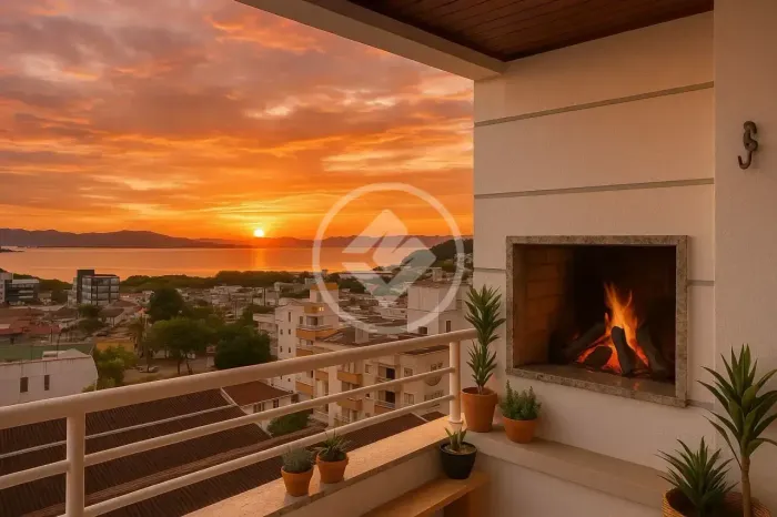 FCS-Apartamento 2 Quartos | 73m² | Vista para o Mar | Itacorubi