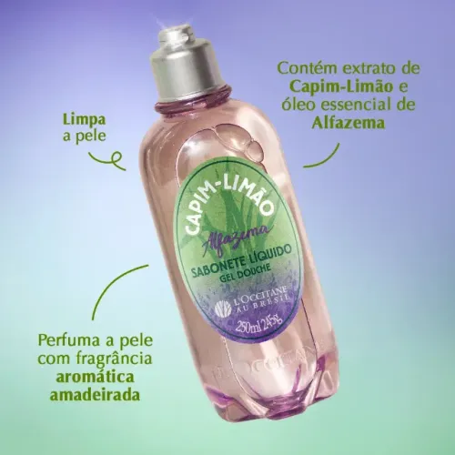  Sabonete Líquido Capim-Limão Alfazema 250ml L'occitane Au Brésil