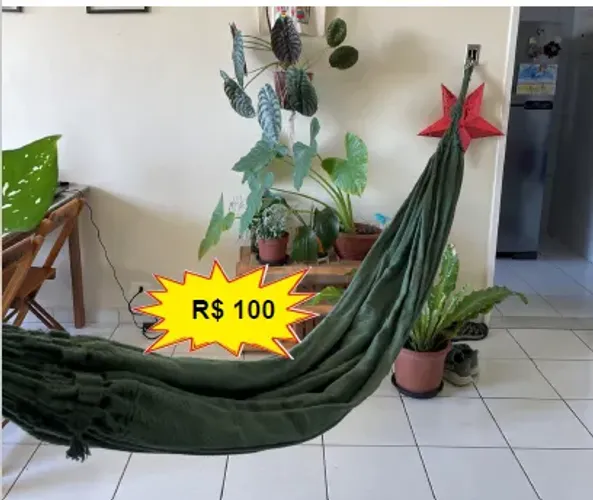 Rede de Descanso em Algodão -Verde Militar