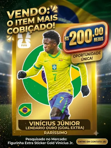 Figurinha legend gold Vinicius Junior