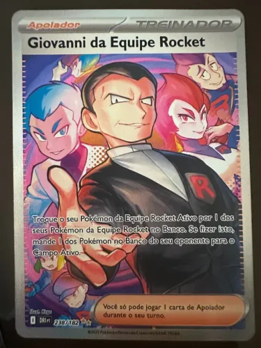 Carta Pokemón Giovanni da equipe rocket ilustração especial