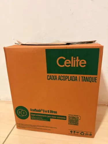 Caixa Acoplada Celite Eco Flush Branca Nova e Lacrada