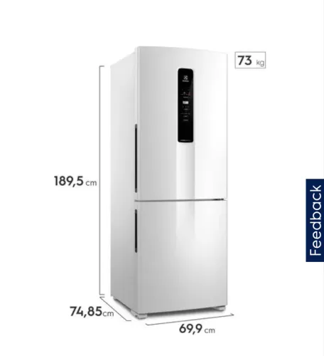 Geladeira inverter 490l eletrolux