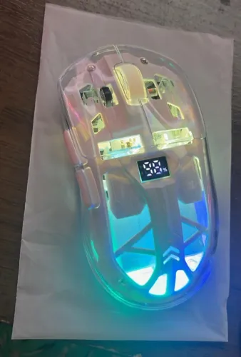 Mouse Gamer sem fio Attack Shark A2 RGB 2.4G e Bluetooth