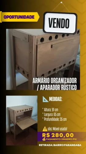 Armário organizador/aparador rústico 